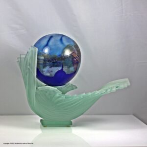 Patrick Lepage studio glass sculpture, "Birth of the World"