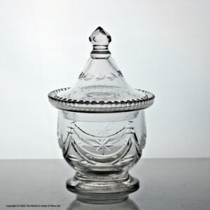 Late Georgian/early Victorian cut glass bonbonnière