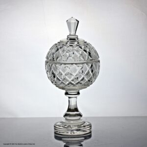 Edwardian cut glass bowl and cover