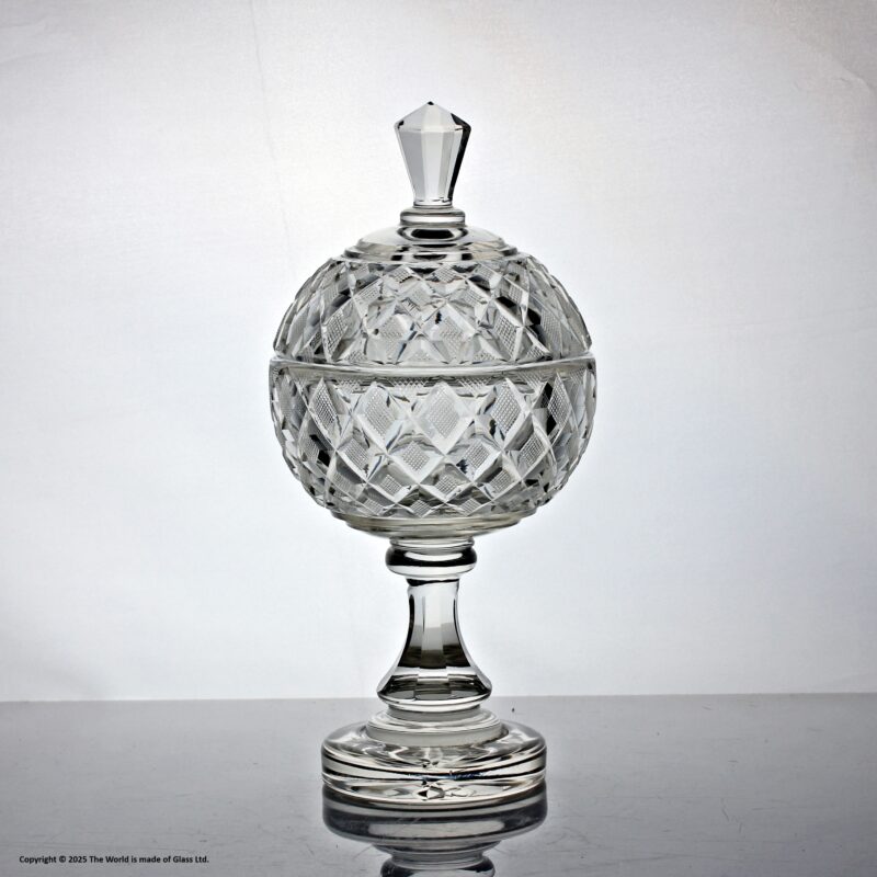 Edwardian cut glass bowl and cover