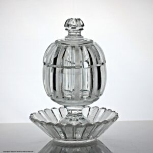Asprey & Co. Georgian cut glass preserve pot