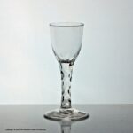 Georgian facet cut stem wine glass