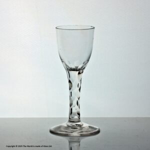 Georgian facet cut stem wine glass