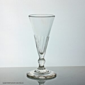 Georgian wrythen flute-moulded dwarf ale glass
