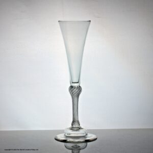 Victorian multi spiral air twist champagne glass