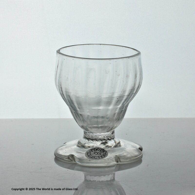 Georgian, wrythen-moulded monteith or bonnet glass