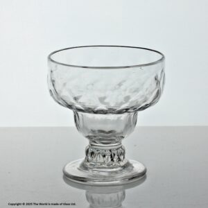 Georgian, mould-blown monteith or bonnet glass