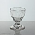 Georgian swag and tail engraved monteith or bonnet glass