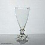 Georgian plain bowl dwarf ale glass, lemon squeezer foot