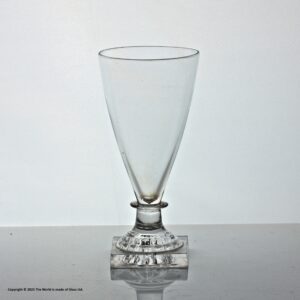 Georgian plain bowl dwarf ale glass, lemon squeezer foot