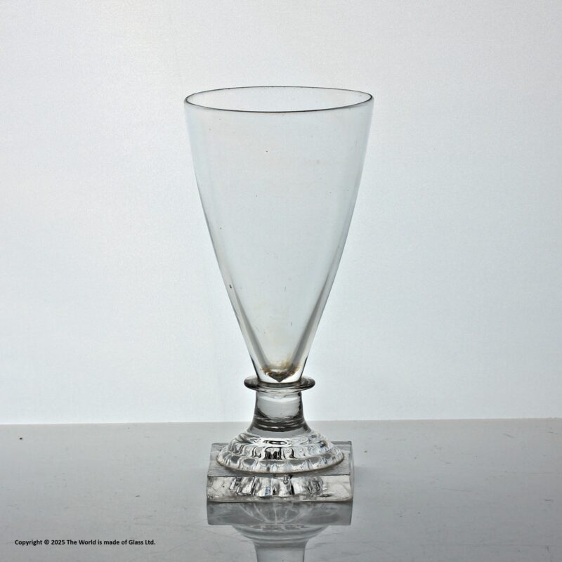 Georgian plain bowl dwarf ale glass, lemon squeezer foot