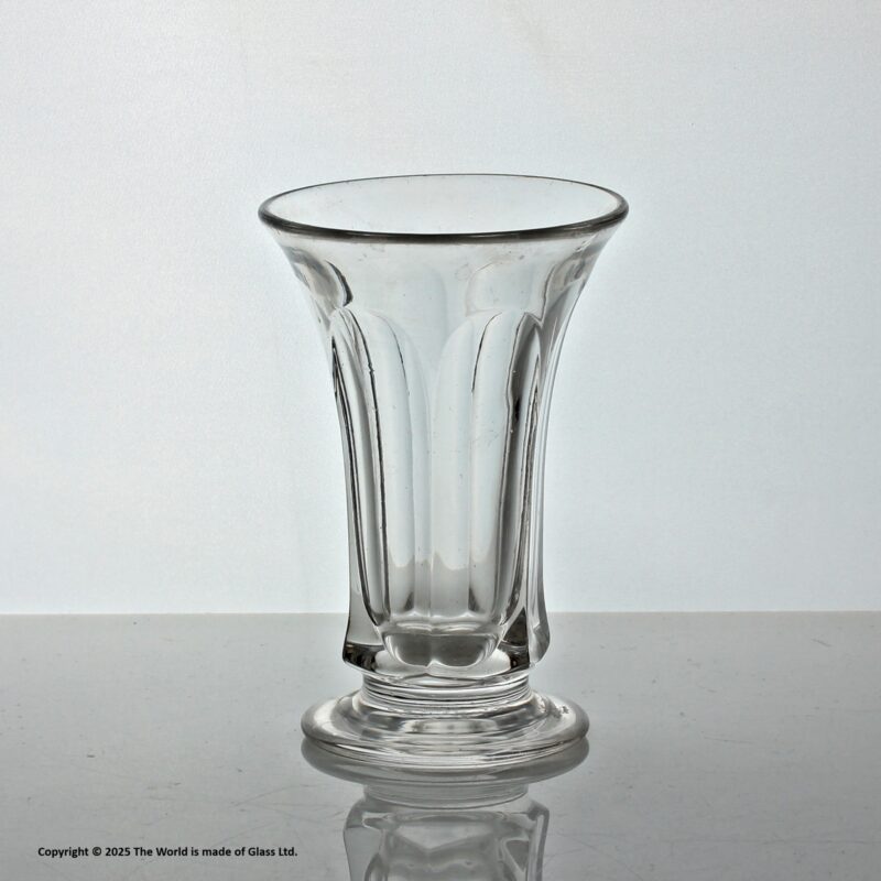 Georgian, panel-cut jelly or syllabub glass