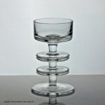 Wedgwood Sheringham candlestick, two disk, clear