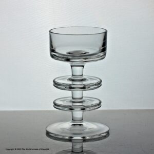 Wedgwood Sheringham candlestick, two disk, clear