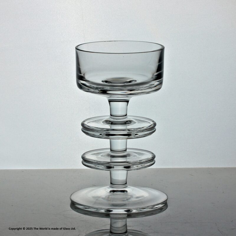 Wedgwood Sheringham candlestick, two disk, clear