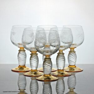 Set of six Theresienthal Pieroth wine glasses