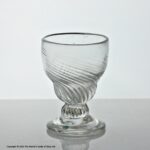 Georgian, wrythen-moulded monteith or bonnet glass