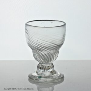 Georgian, wrythen-moulded monteith or bonnet glass