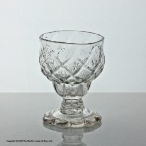 Georgian, mould-blown monteith or bonnet glass