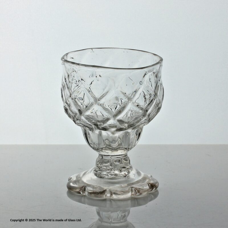 Georgian, mould-blown monteith or bonnet glass