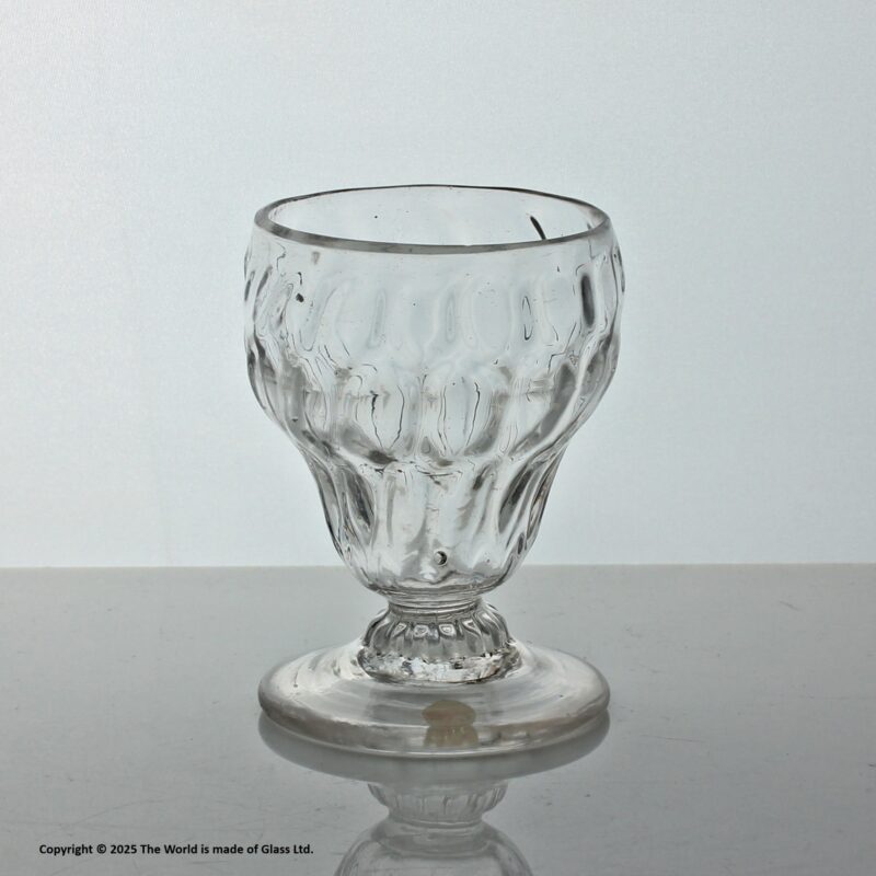 Georgian, mould-blown monteith or bonnet glass