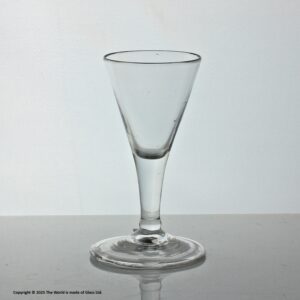 Georgian, plain stem funnel bowl dram or gin glass