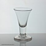 Georgian, English, plain stem firing glass, trumpet bowl