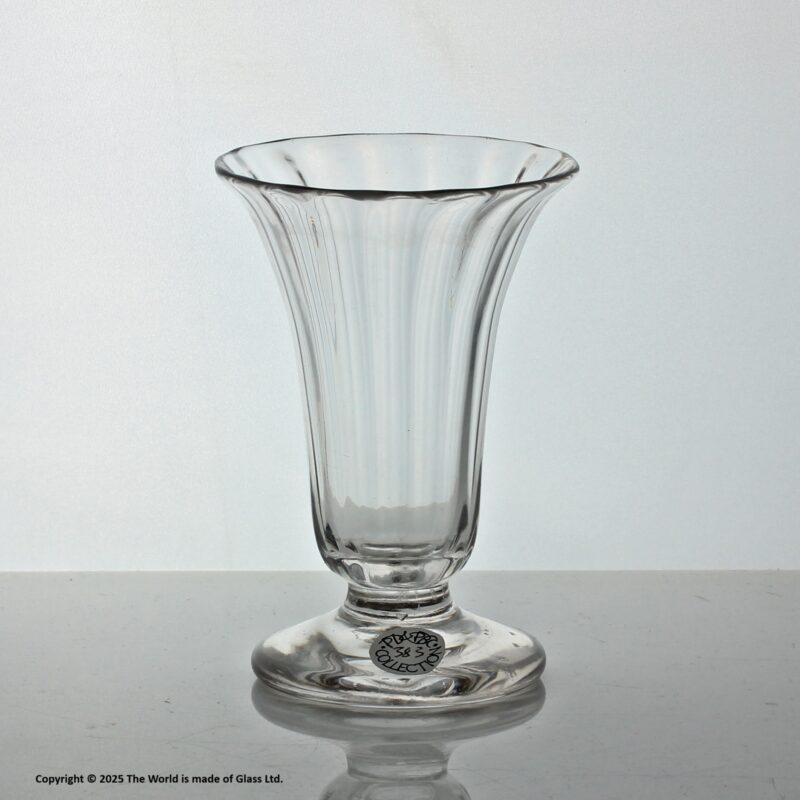 Georgian, panel-moulded jelly or syllabub glass, conical foot
