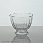 Georgian wrythen-moulded clear glass salt