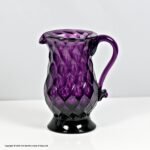 Georgian amethyst diamond-moulded cream jug