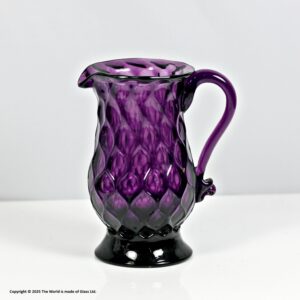 Georgian amethyst diamond-moulded cream jug