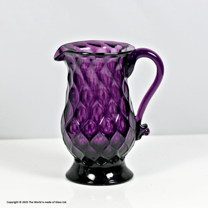 Georgian amethyst diamond-moulded cream jug