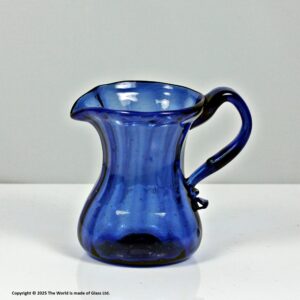 Georgian Bristol blue panel-moulded cream jug