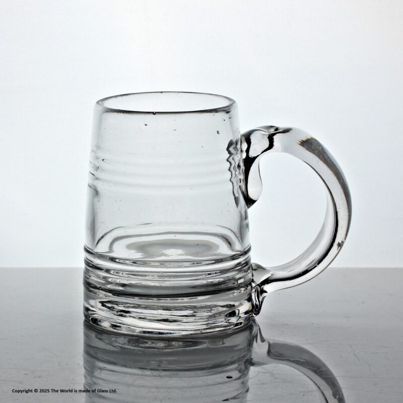 Victorian mould-blown banded tankard