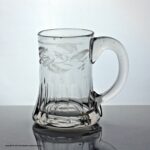 Victorian fern-engraved glass tankard