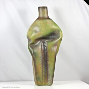Mieke Groot tall mould-blown and free form glass vase