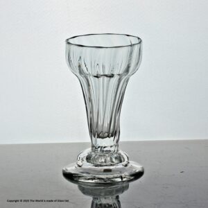 Georgian, English, wrythen-moulded pan-topped jelly glass
