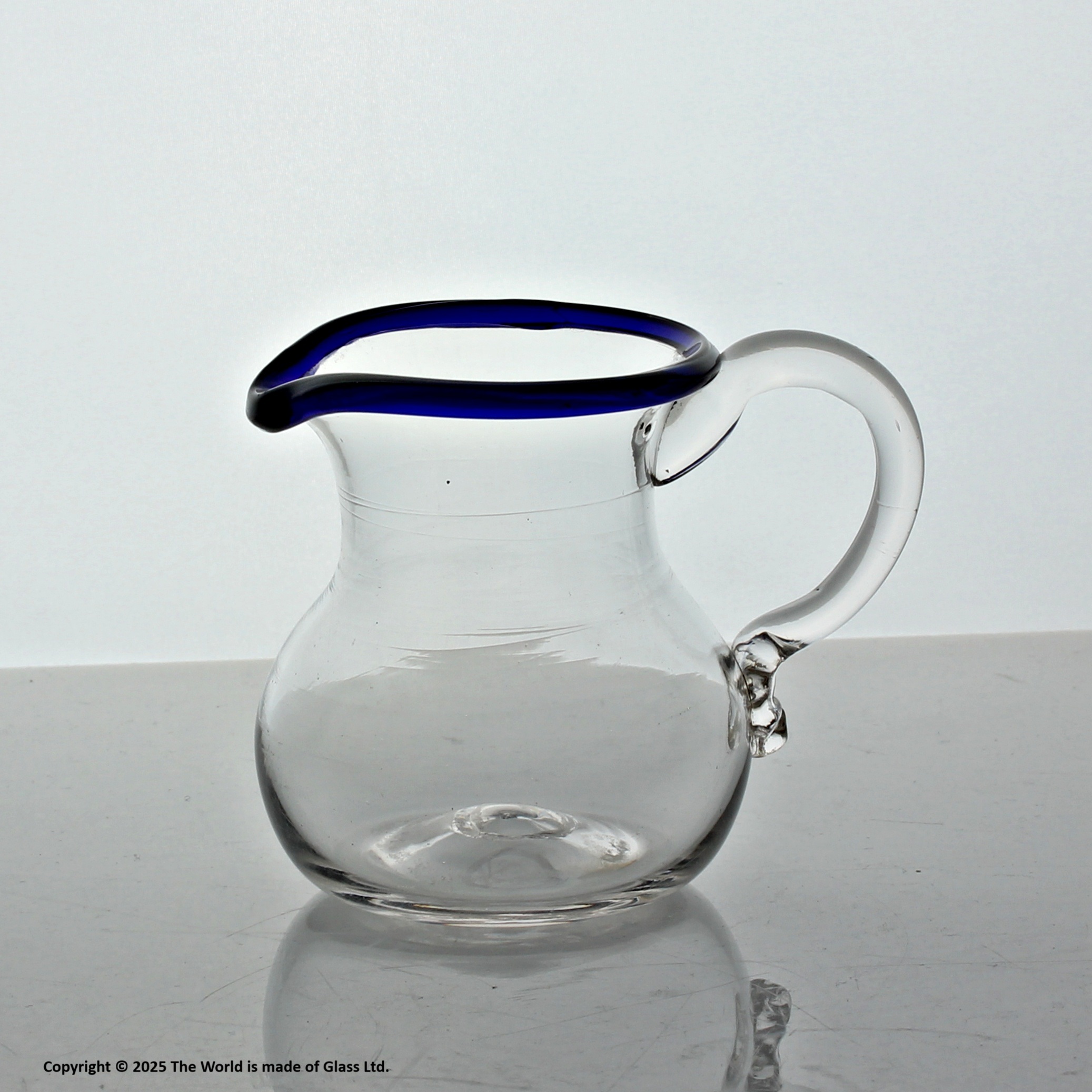 Georgian Small Plain Bowl Cream Jug With Blue Glass Rim The World Is Georgian Small Plain Bowl Cream Jug With Blue Glass Rim The World Is