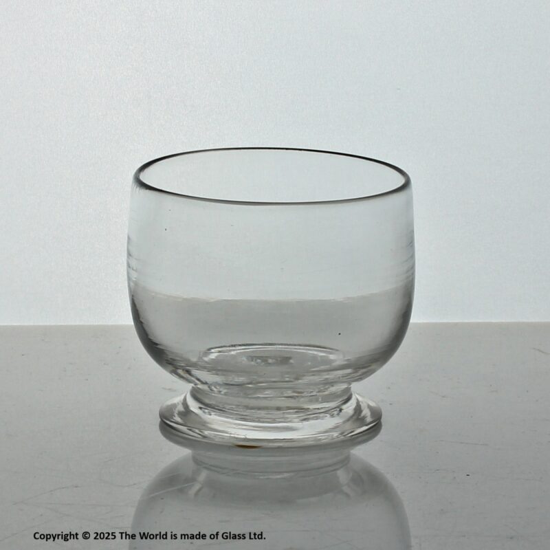 Georgian mouth-blown clear glass salt