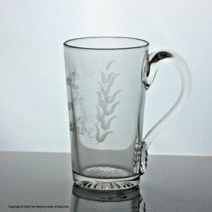 William IV/early Victorian engraved souvenir tankard - a present from Morecambe