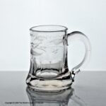 Victorian small fern-engraved tankard or port sipper