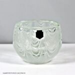 Cenedese, Murano, clear, feathered Zebrato bowl or ashtray