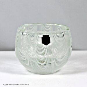 Cenedese, Murano, clear, feathered Zebrato bowl or ashtray