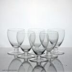 Set of six Baccarat Cheverny pattern wine glasses