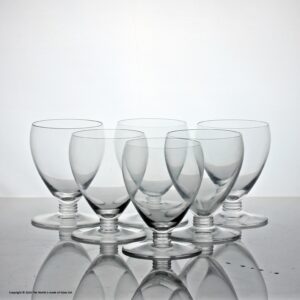 Set of six Baccarat Cheverny pattern wine glasses