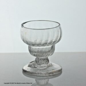 Georgian, rib-moulded monteith or bonnet glass