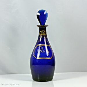 Georgian Bristol blue Rum decanter and stopper