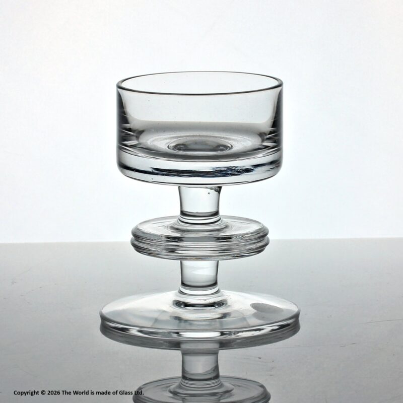 Wedgwood Sheringham candlesticks, one disk, clear