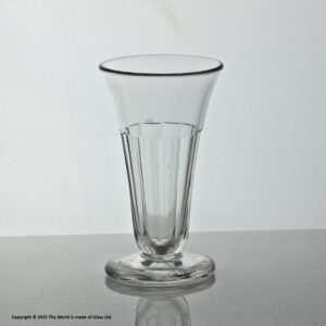 Georgian, panel-cut jelly glass, conical foot
