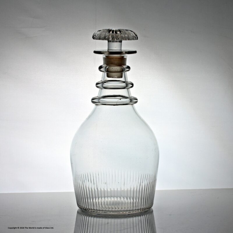 Georgian three-ring Prussian style decanter